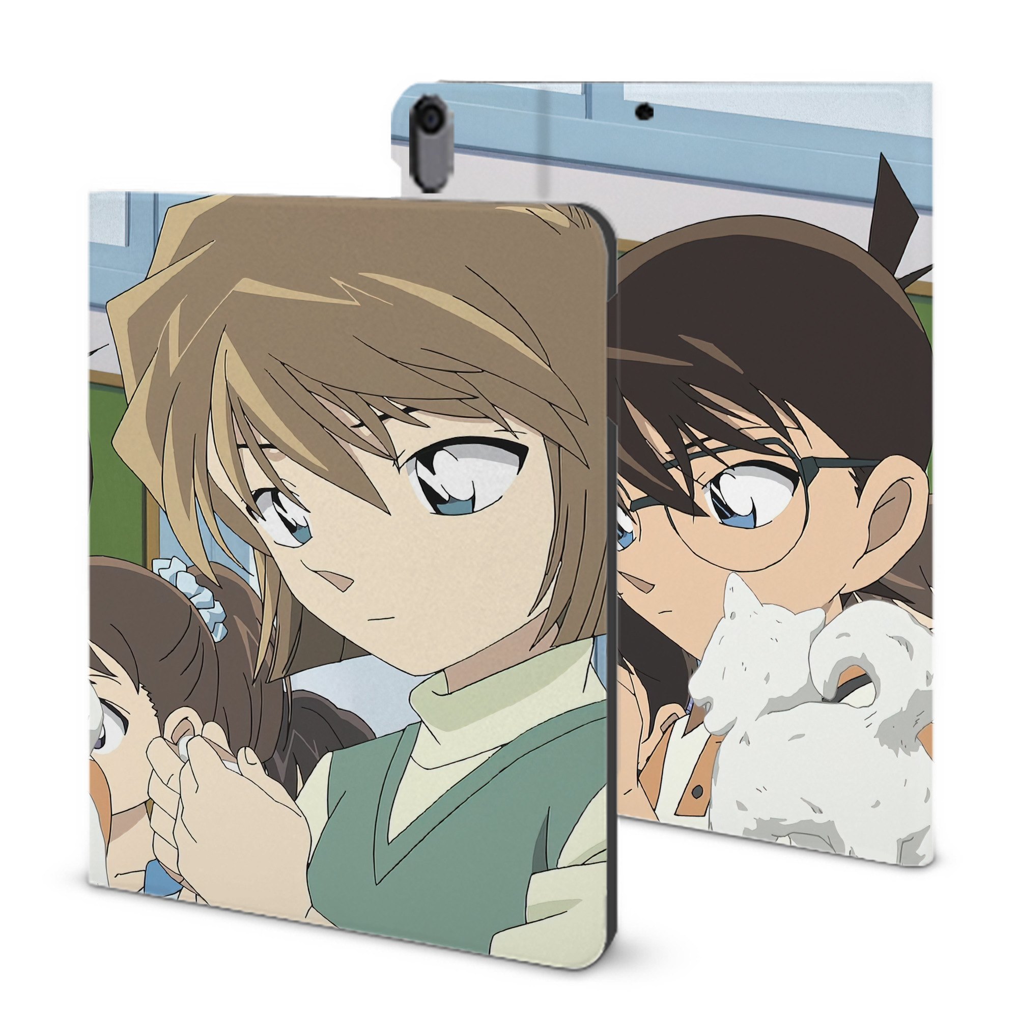 （画像用） 名探偵コナン Detective Conan IPad ケース ブック型 PUレザー TPU 耐衝撃 軽量 薄型 ペン収納なし 全面保護 IPad 各モデル対応